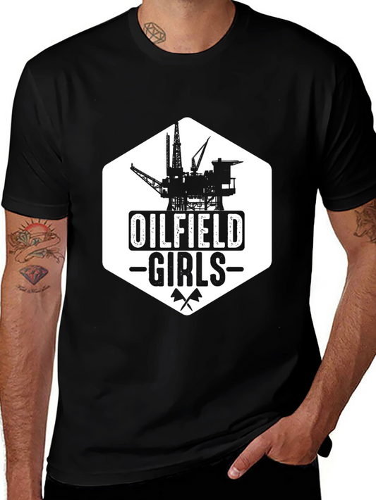 Oilfield Girls Black Graphic T-Shirt