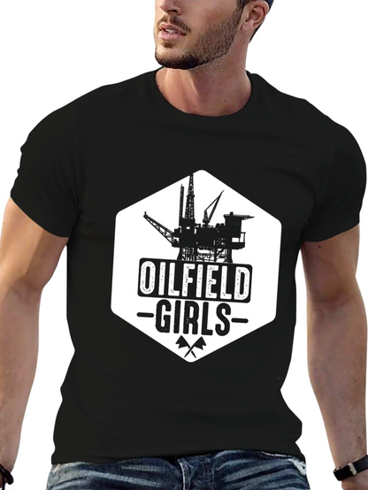 Oilfield Girls Black Graphic T-Shirt