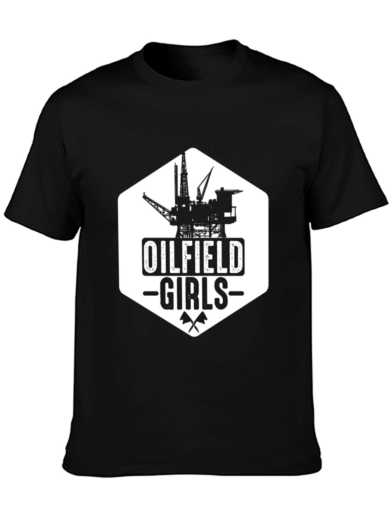 Oilfield Girls Black Graphic T-Shirt