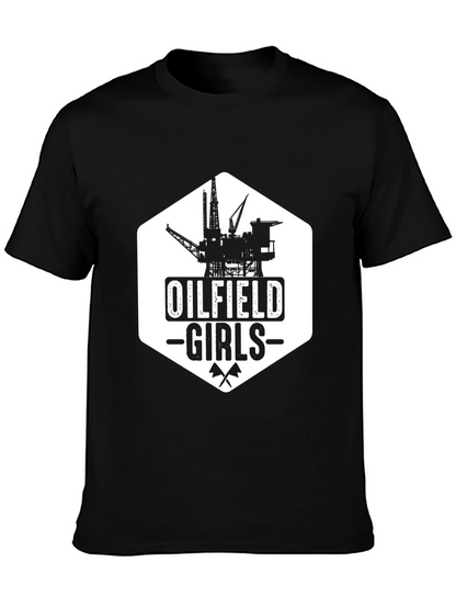 Oilfield Girls Black Graphic T-Shirt