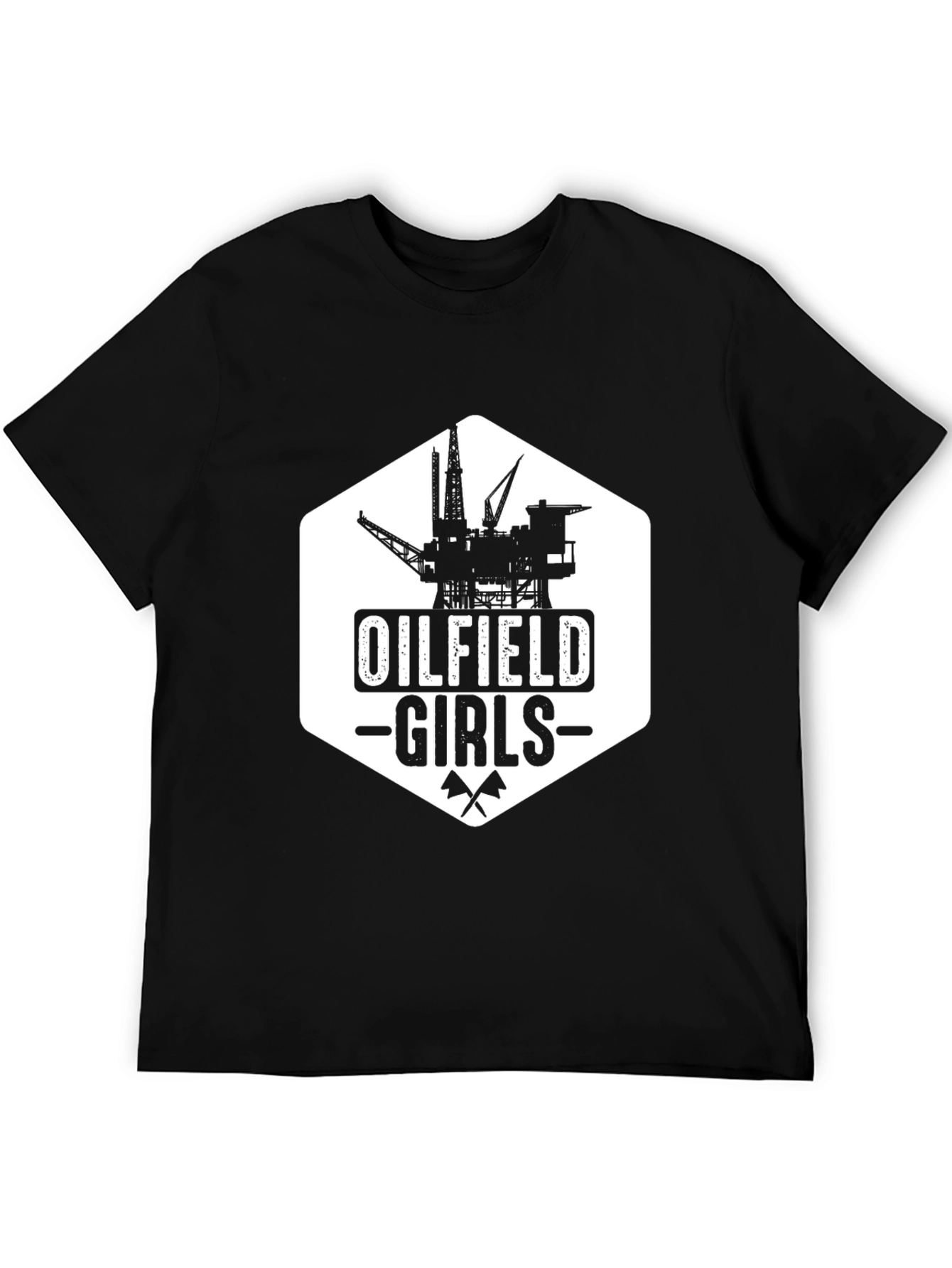 Oilfield Girls Black Graphic T-Shirt