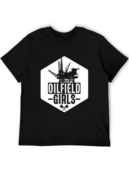 Oilfield Girls Black Graphic T-Shirt