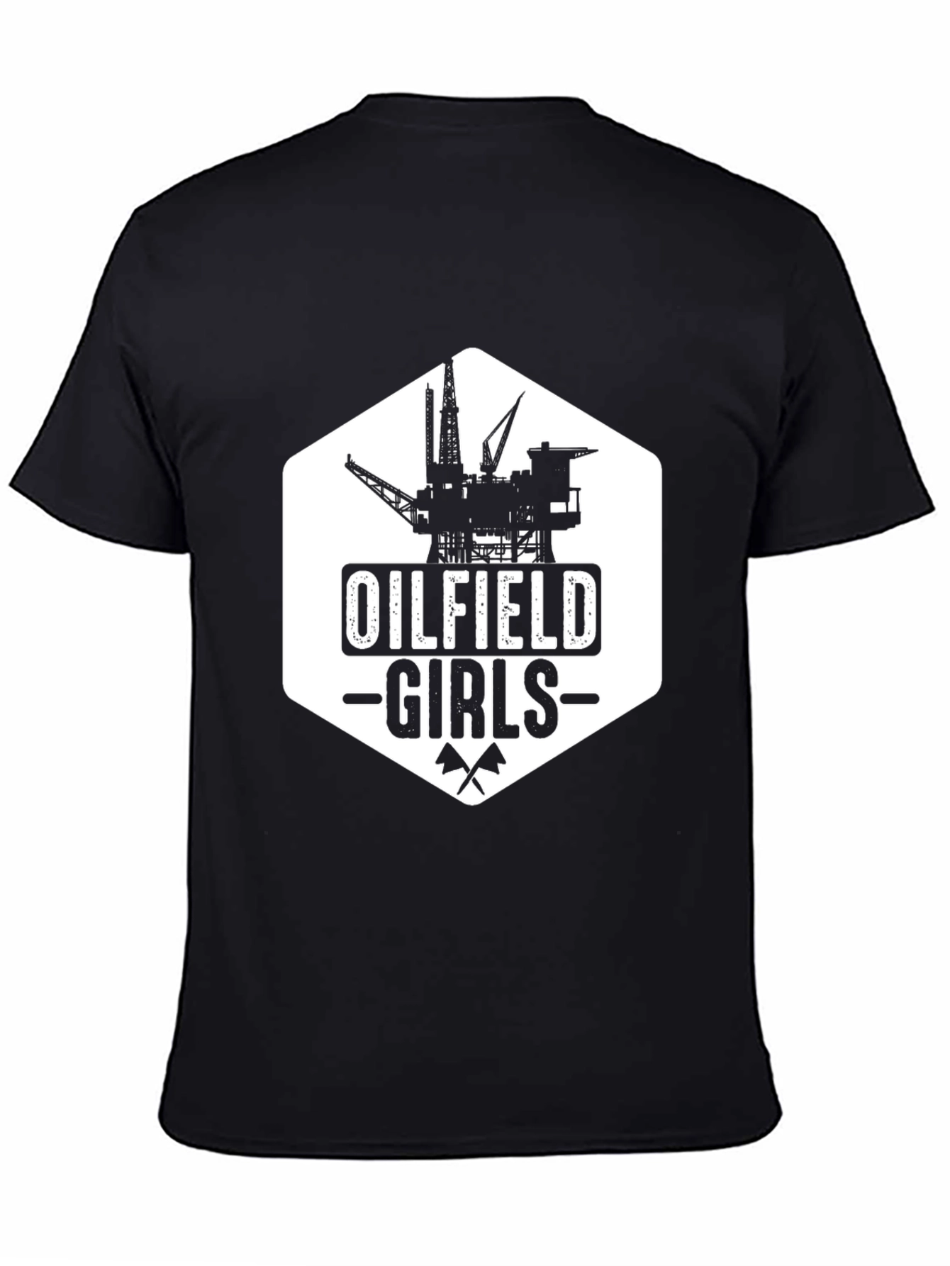 Oilfield Girls Black Graphic T-Shirt