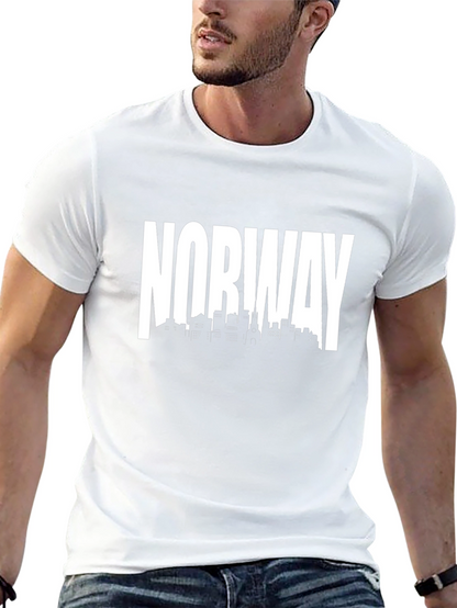 Norway Skyline Black T-Shirt
