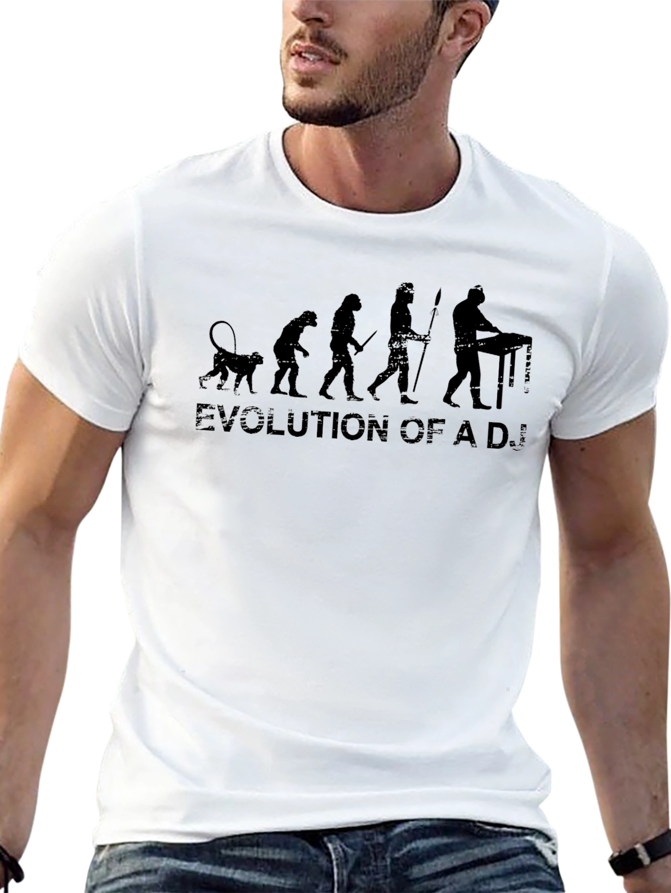 Evolution of a DJ Black T-Shirt