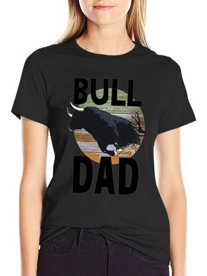 Bull Dad T-Shirt - Black