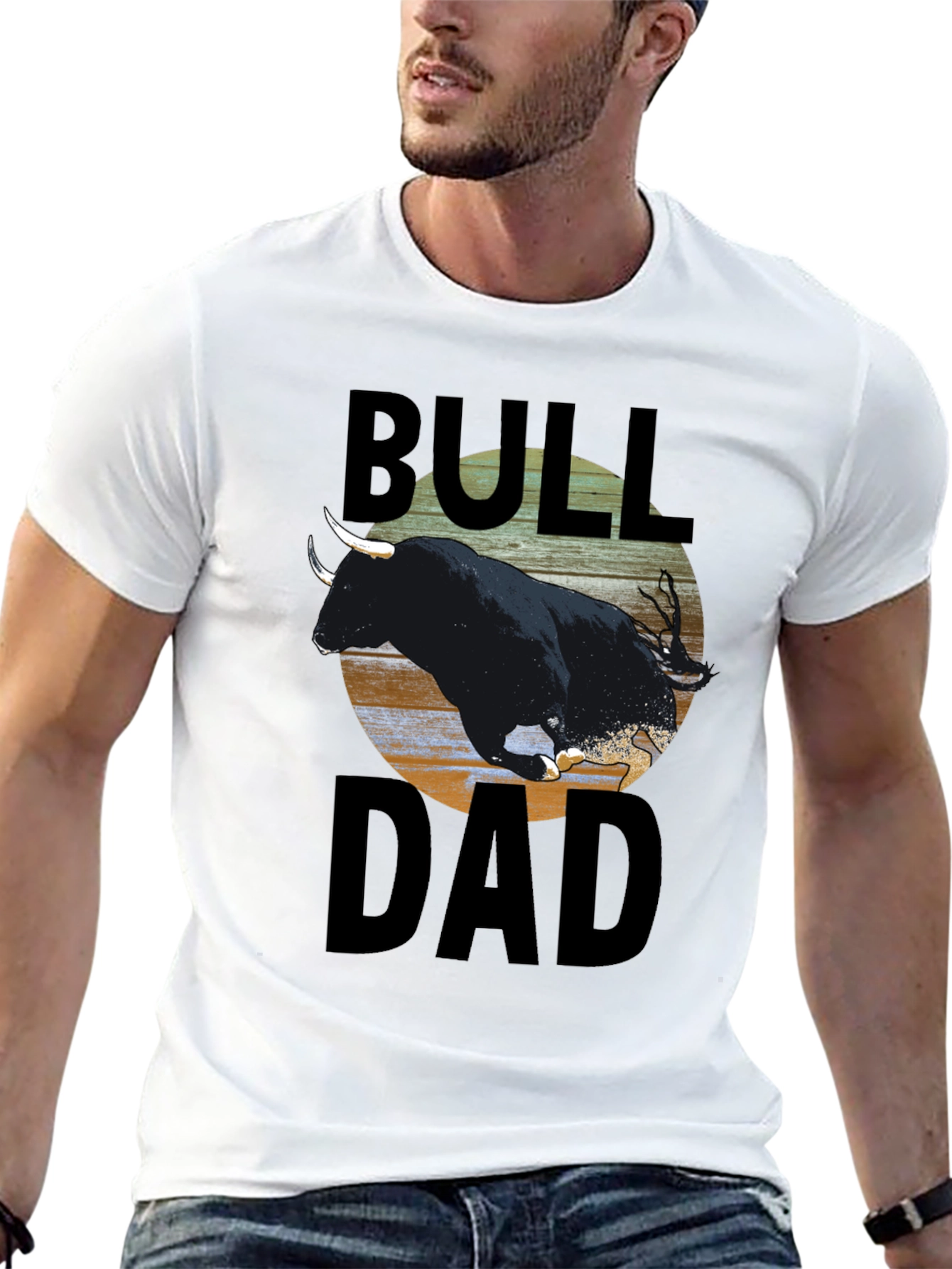 Bull Dad T-Shirt - Black