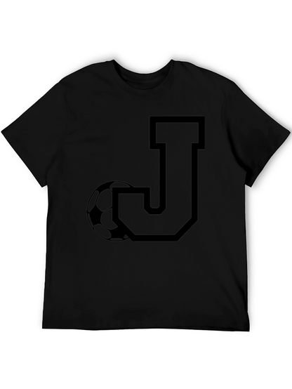 Initial J Soccer T-Shirt - Black