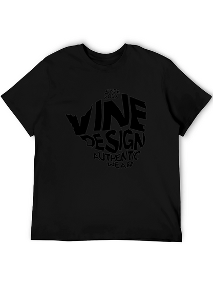 Vine Design Authentic Wear T-Shirt - Black