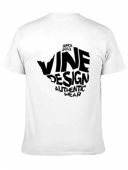 Vine Design Authentic Wear T-Shirt - Black