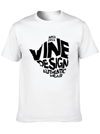 Vine Design Authentic Wear T-Shirt - Black
