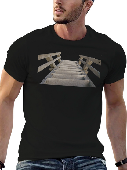 Stairway to Unknown T-Shirt - Black Cotton Tee