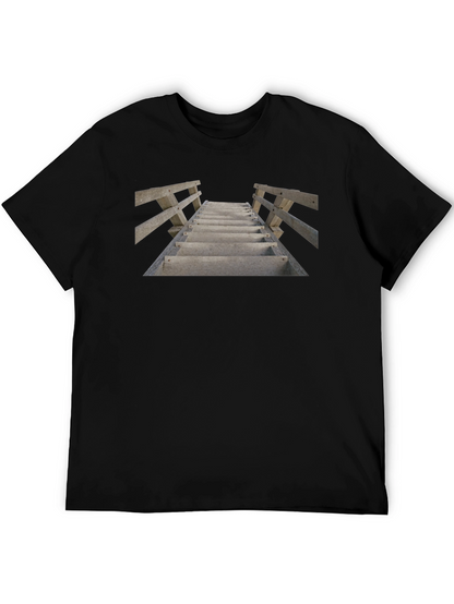 Stairway to Unknown T-Shirt - Black Cotton Tee