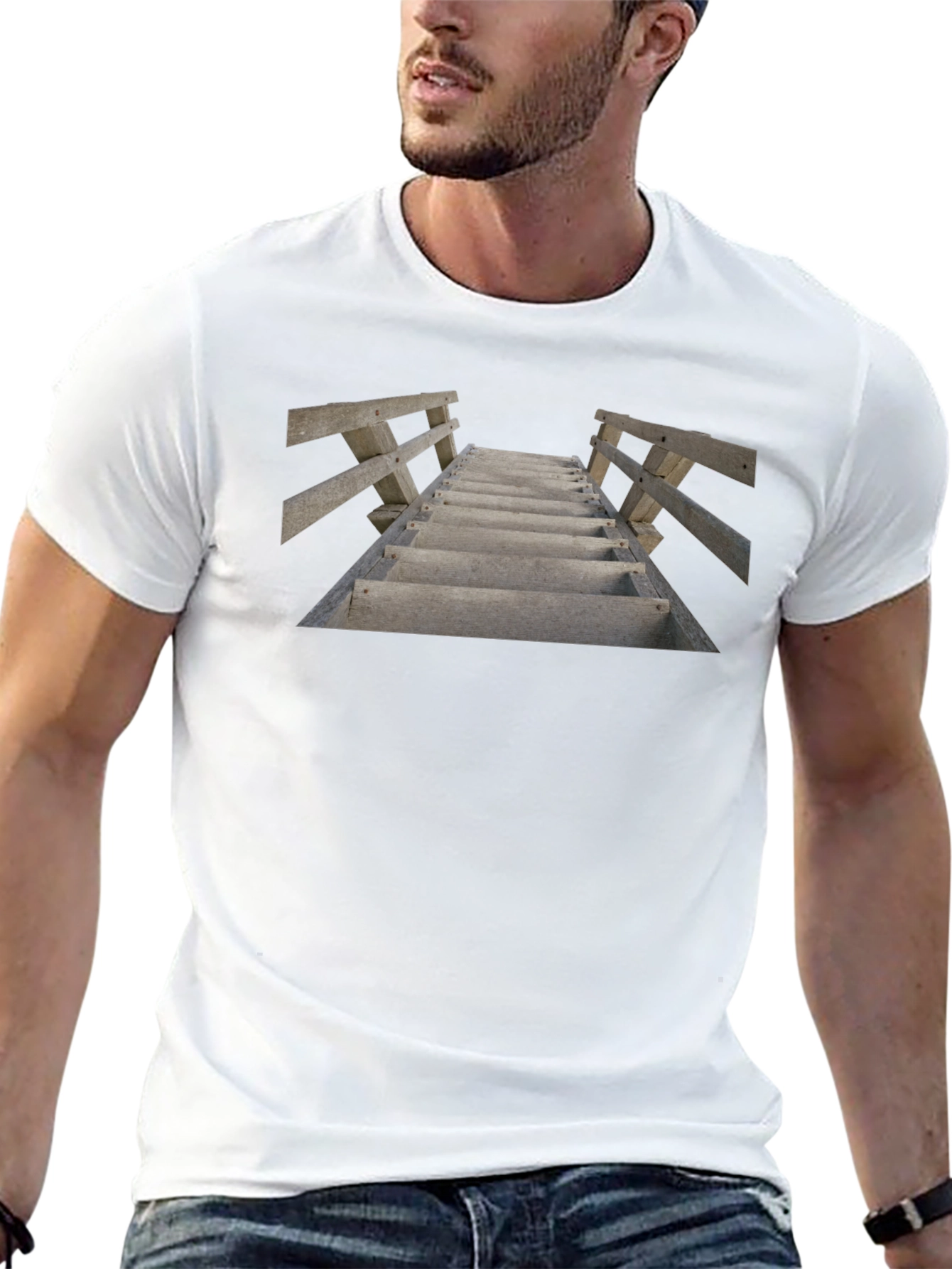 Stairway to Unknown T-Shirt - Black Cotton Tee