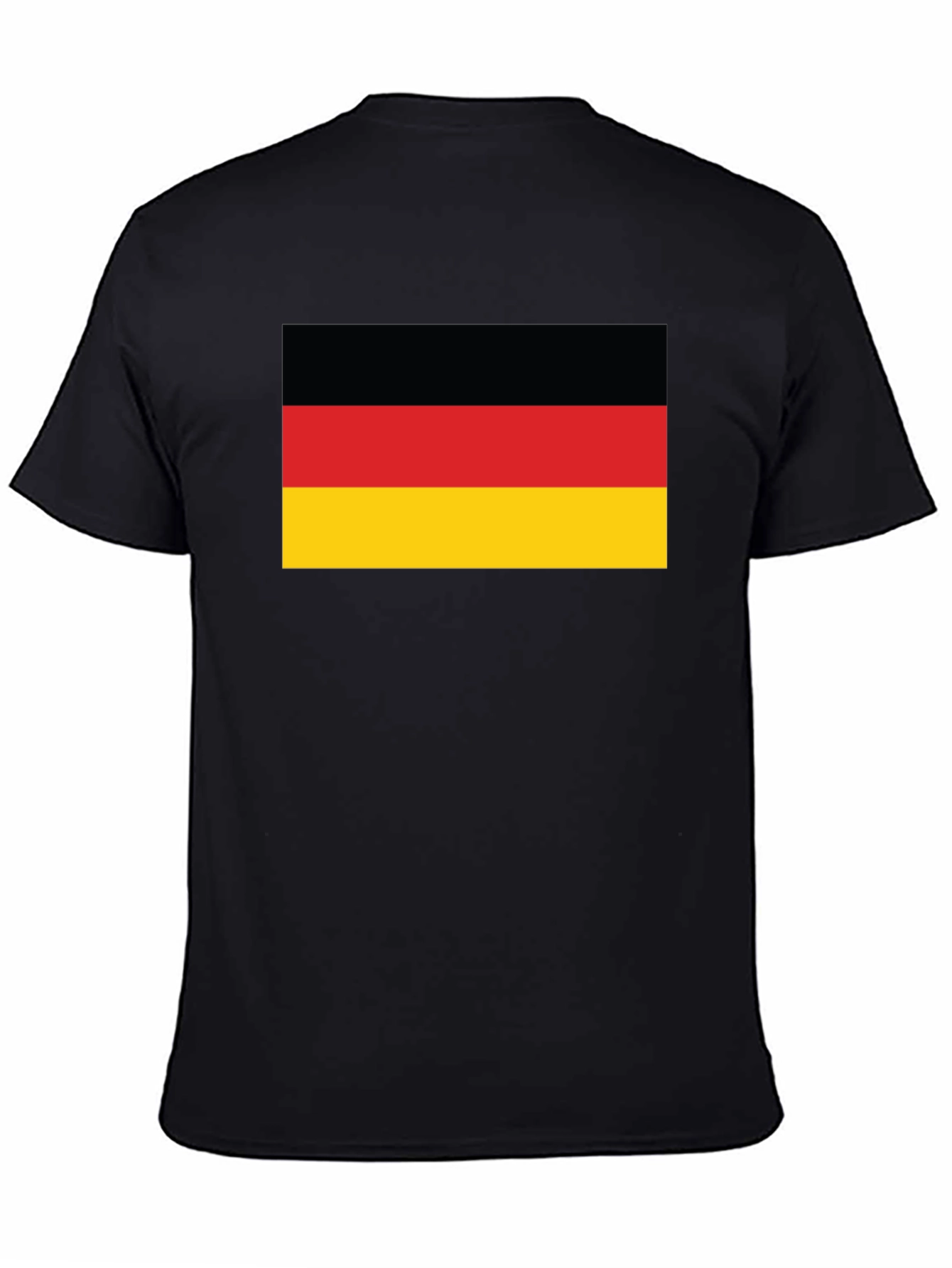 Germany Flag Graphic Tee - Black Cotton T-Shirt