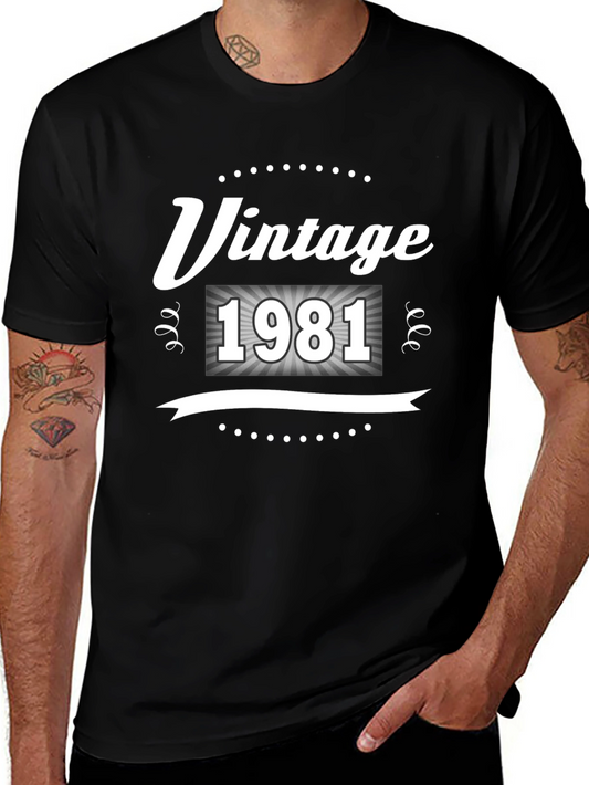 Vintage 1981 Graphic T-Shirt - Birthday Gift