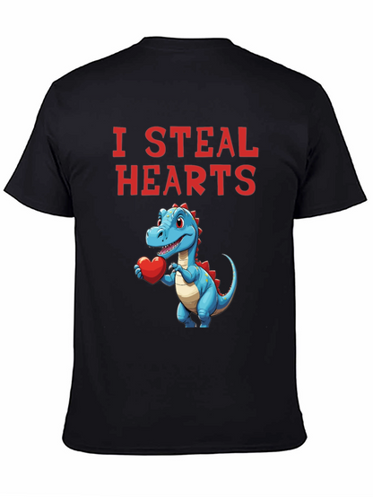 I Steal Hearts Dinosaur Valentines Day T-Shirt