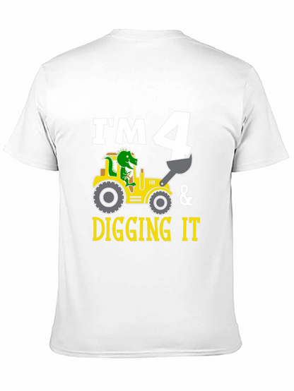 Im 4 & Digging It Toddler Birthday Shirt