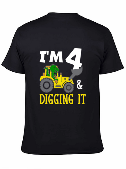 Im 4 & Digging It Toddler Birthday Shirt