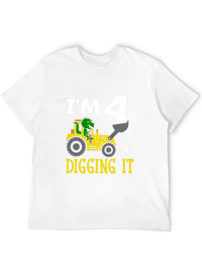 Im 4 & Digging It Toddler Birthday Shirt