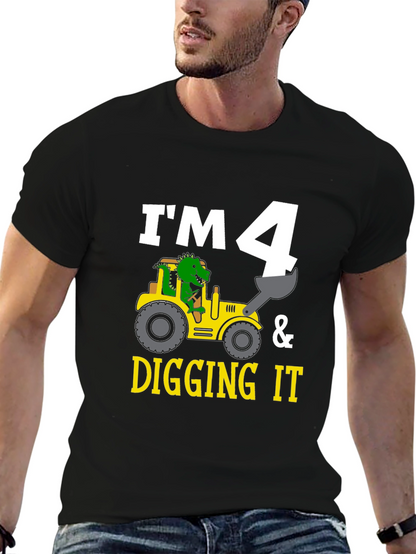 Im 4 & Digging It Toddler Birthday Shirt