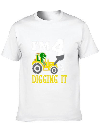 Im 4 & Digging It Toddler Birthday Shirt