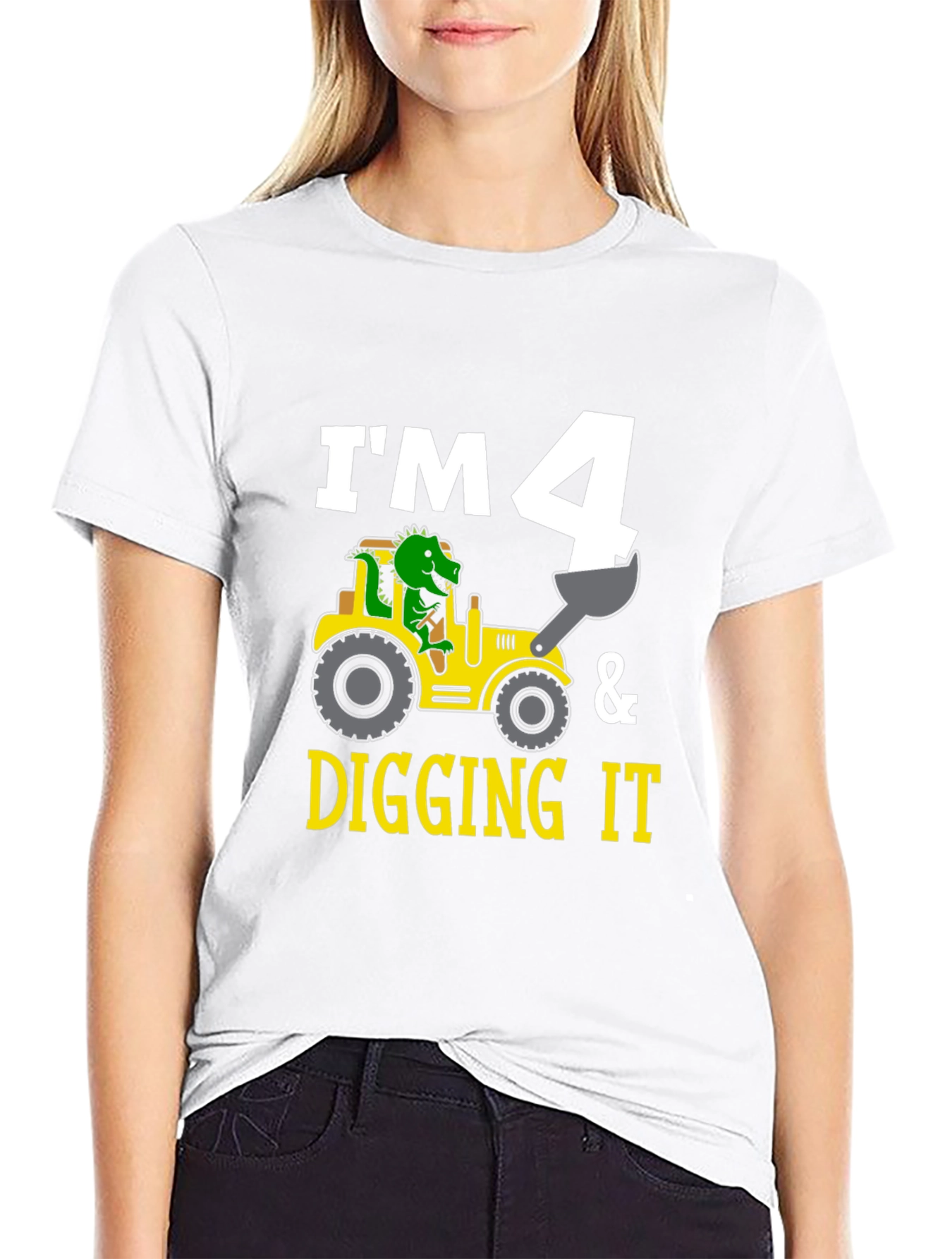 Im 4 & Digging It Toddler Birthday Shirt