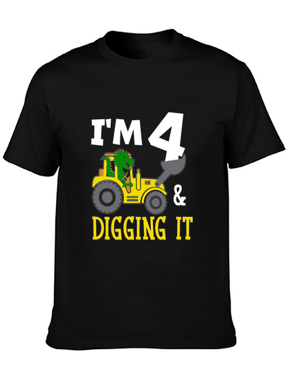 Im 4 & Digging It Toddler Birthday Shirt