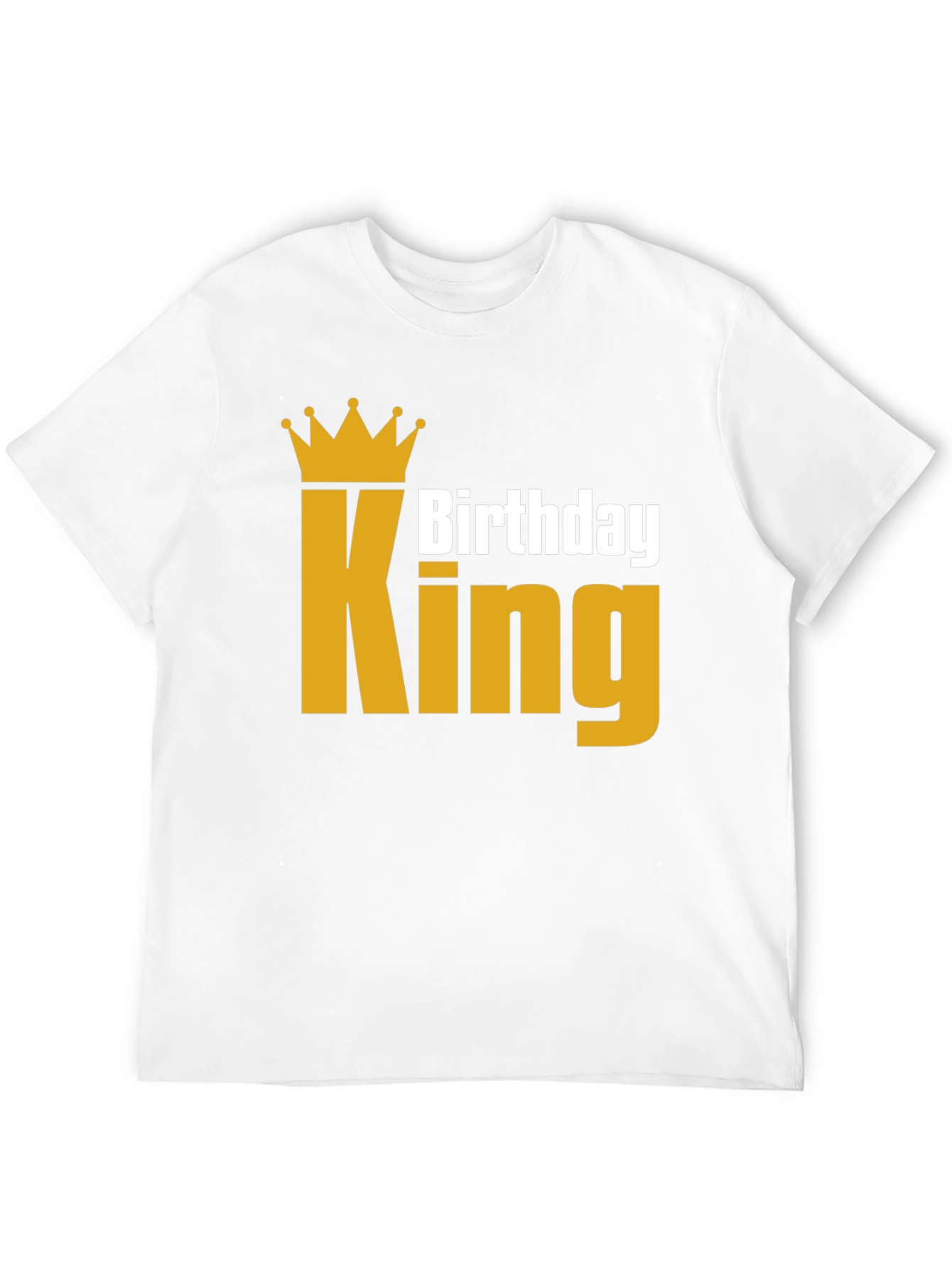 Birthday King T-Shirt - Golden Crown