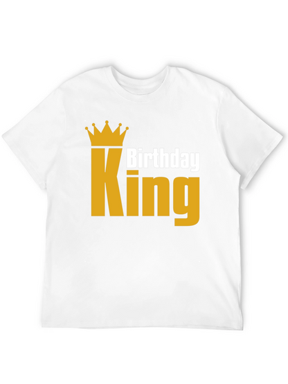 Birthday King T-Shirt - Golden Crown