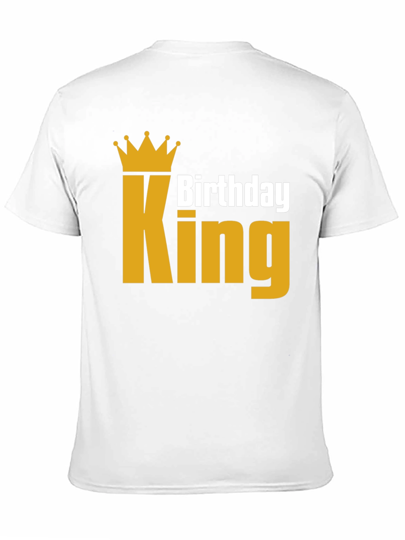 Birthday King T-Shirt - Golden Crown