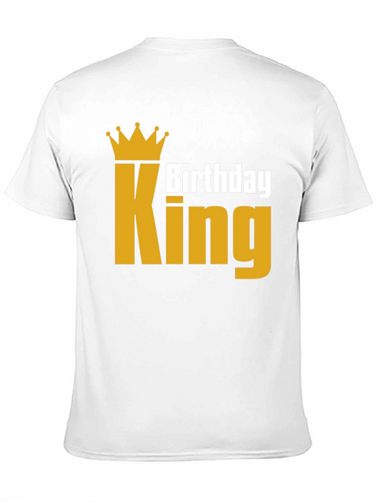 Birthday King T-Shirt - Golden Crown