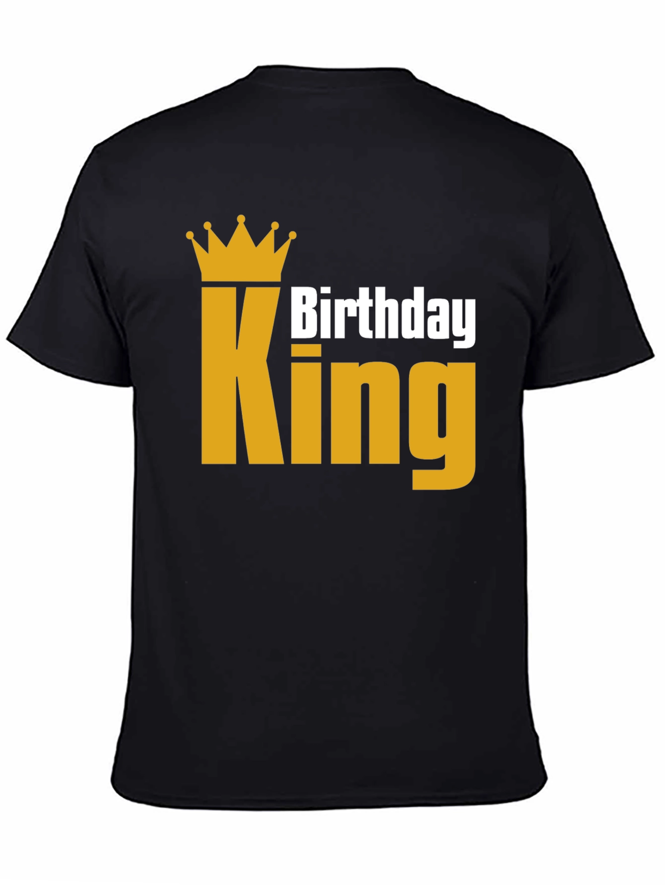 Birthday King T-Shirt - Golden Crown