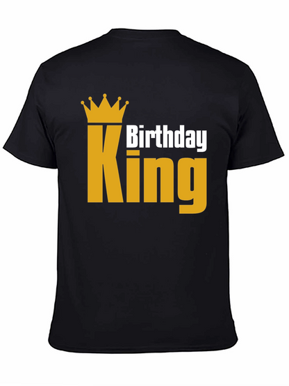 Birthday King T-Shirt - Golden Crown