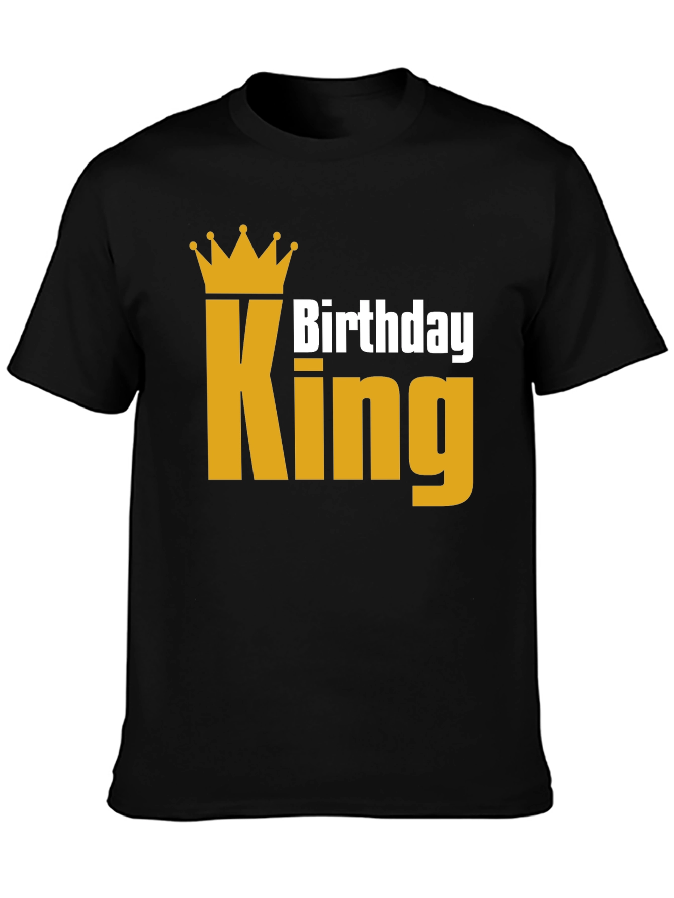 Birthday King T-Shirt - Golden Crown