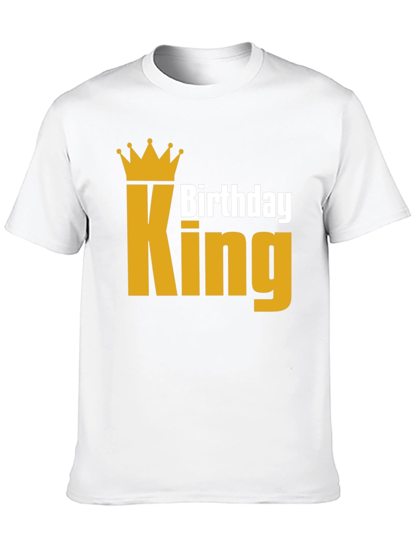 Birthday King T-Shirt - Golden Crown