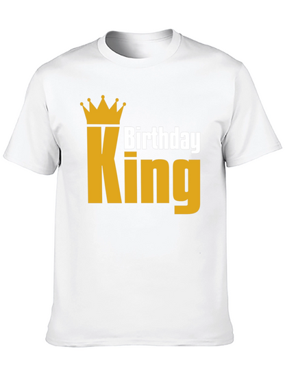 Birthday King T-Shirt - Golden Crown