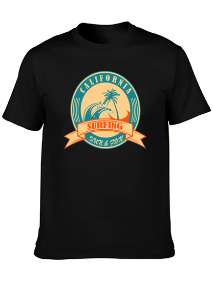 California Surfing Graphic T-Shirt - Sun & Fun