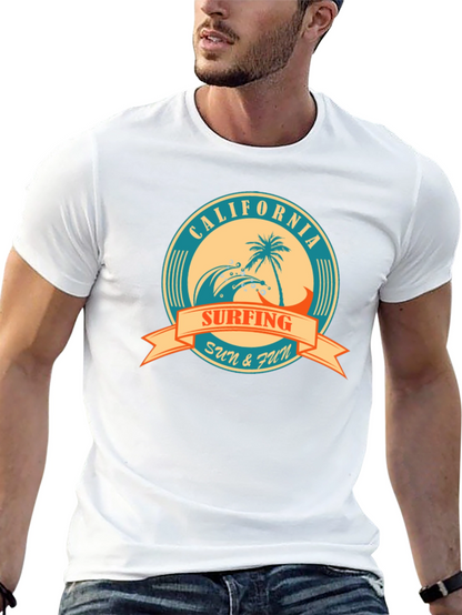 California Surfing Graphic T-Shirt - Sun & Fun