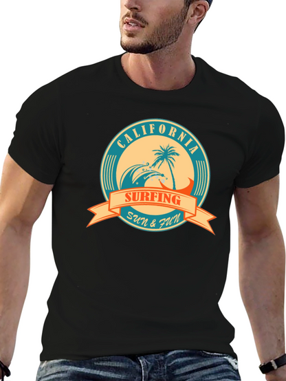 California Surfing Graphic T-Shirt - Sun & Fun