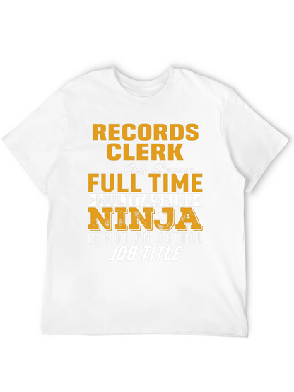 Records Clerk Multitasking Ninja T-Shirt