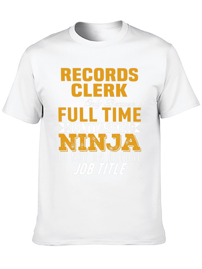 Records Clerk Multitasking Ninja T-Shirt