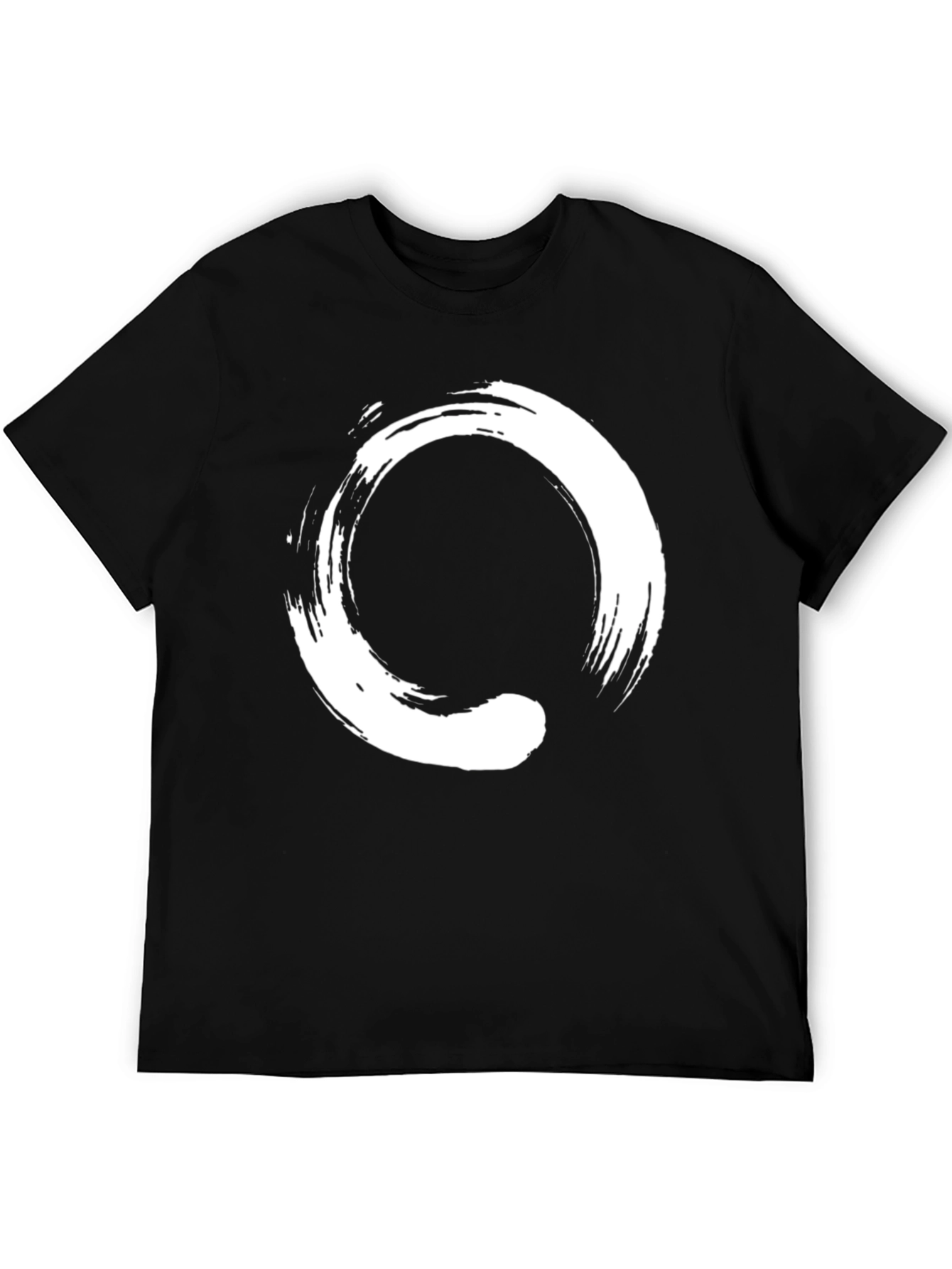 Zen Circle Black T-Shirt - Enso Symbol