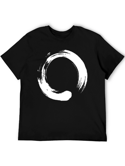 Zen Circle Black T-Shirt - Enso Symbol