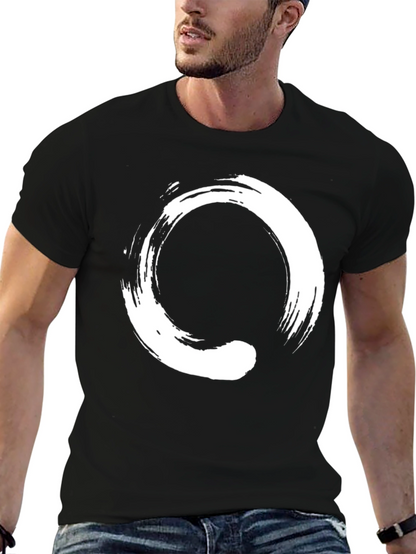 Zen Circle Black T-Shirt - Enso Symbol