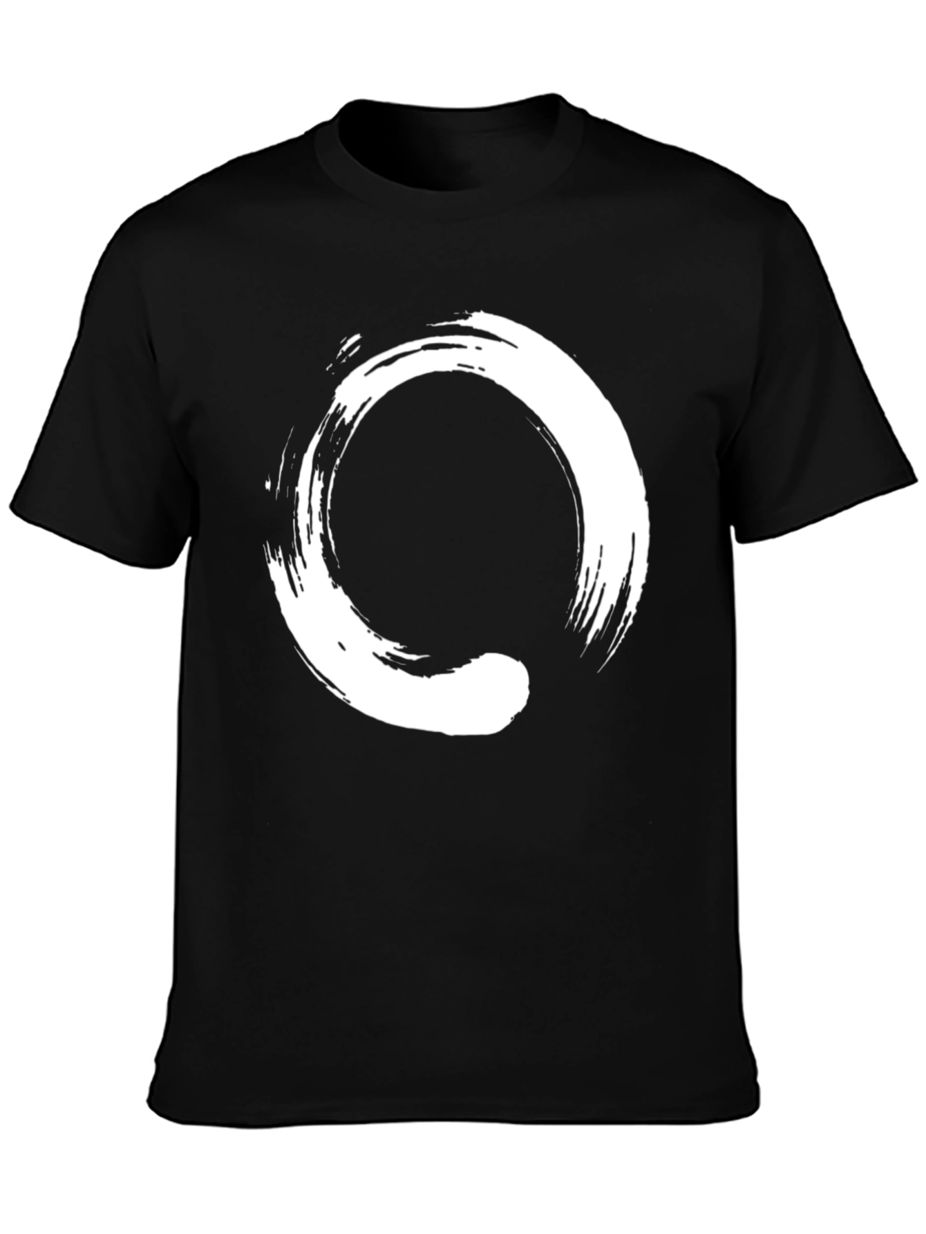 Zen Circle Black T-Shirt - Enso Symbol
