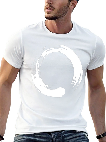 Zen Circle Black T-Shirt - Enso Symbol