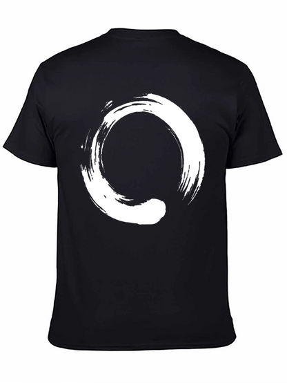 Zen Circle Black T-Shirt - Enso Symbol