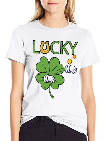 Lucky Clover Graphic T-Shirt - St. Patricks Day Tee