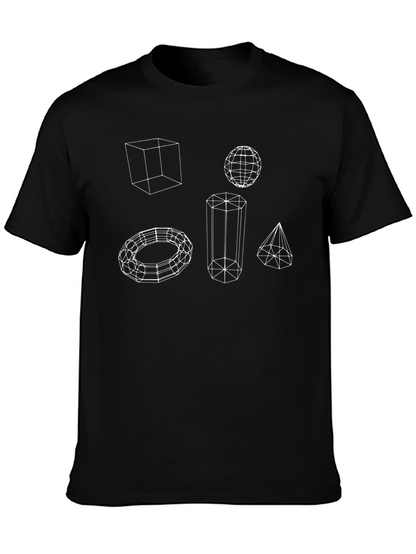 Geometric Wireframe T-Shirt - Stylish & Unique Design